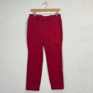Old Navy Red Pixie Chino Pants 8 Regular